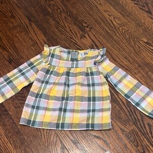 Carter's Multicolor Plaid Ruffle Top